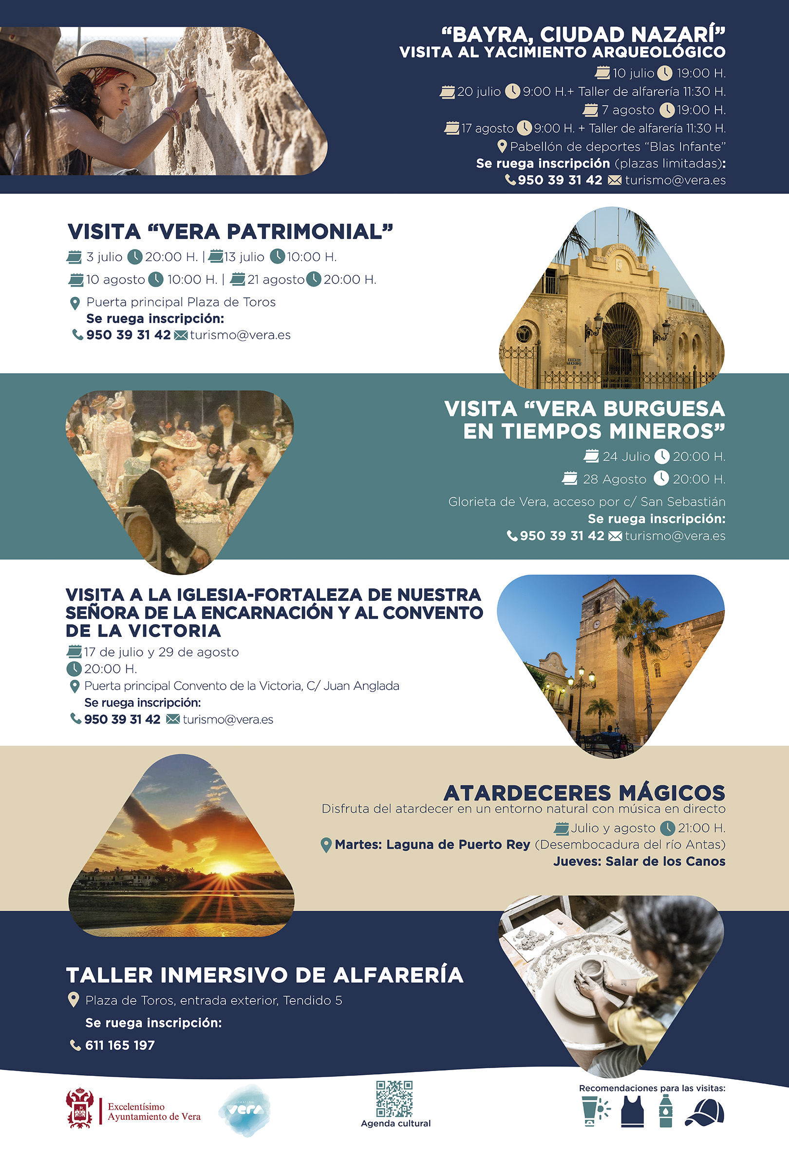 Vera presenta una completa programación de actividades turísticas, culturales y de ocio para este verano